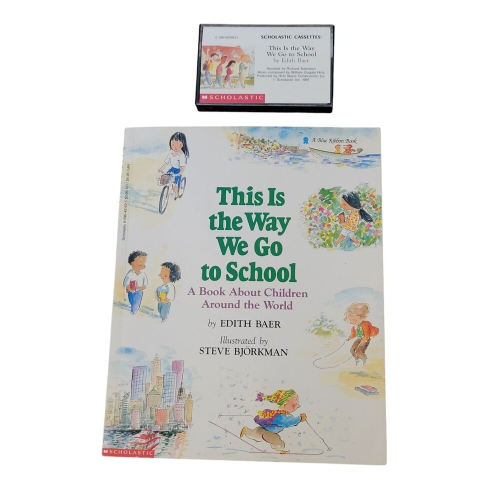 1992 This Is The Way We Go To School Book And Cassette Tape Children's